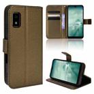 For Sharp Aquos Wish Diamond Texture Leather Phone Case(Brown) - 1