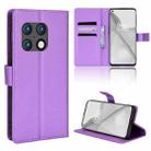 For OnePlus 10 Pro 5G Diamond Texture Leather Phone Case(Purple) - 1