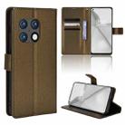 For OnePlus 10 Pro 5G Diamond Texture Leather Phone Case(Brown) - 1