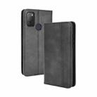 For TCL 20Y Magnetic Buckle Retro Texture Leather Phone Case(Black) - 1