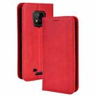 For Ulefone Armor 8 Magnetic Buckle Retro Texture Leather Phone Case(Red) - 1