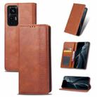 For Xiaomi 12 Magnetic Buckle Retro Texture Leather Phone Case(Brown) - 1