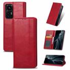 For Xiaomi 12 Magnetic Buckle Retro Texture Leather Phone Case(Red) - 1