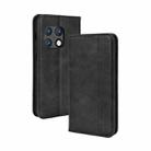 For OnePlus 10 Pro 5G Magnetic Buckle Retro Texture Leather Phone Case(Black) - 1