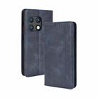For OnePlus 10 Pro 5G Magnetic Buckle Retro Texture Leather Phone Case(Blue) - 1
