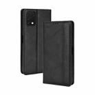 For Umidigi A11s Magnetic Buckle Retro Texture Leather Phone Case(Black) - 1