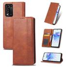 For ZTE Libero 5G II Magnetic Buckle Retro Texture Leather Phone Case(Brown) - 1