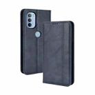 For Motorola Moto G41 / G31 Magnetic Buckle Retro Crazy Horse Leather Phone Case(Blue) - 1