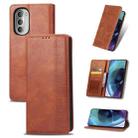 For Motorola Moto G51 5G Magnetic Buckle Retro Crazy Horse Leather Phone Case(Brown) - 1