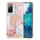 For Samsung Galaxy A03s 166mm EU Version Electroplating TPU Protective Phone Case(Pink Rhombus) - 1