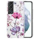 For Samsung Galaxy S22+ 5G Electroplating TPU Protective Phone Case(Lotus) - 1