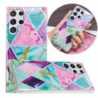 For Samsung Galaxy S22 Ultra 5G Electroplating TPU Protective Phone Case(Triangular Rhombus) - 1