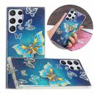 For Samsung Galaxy S22 Ultra 5G Electroplating TPU Protective Phone Case(Butterflies) - 1