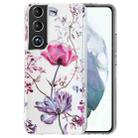 For Samsung Galaxy S22 5G Electroplating TPU Protective Phone Case(Lotus) - 1