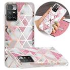 For Xiaomi Redmi 10 Electroplating TPU Protective Phone Case(Pink White Rhombus) - 1