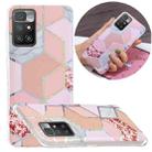 For Xiaomi Redmi 10 Electroplating TPU Protective Phone Case(Pink Rhombus) - 1