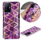 For Xiaomi 11T / 11T Pro Electroplating TPU Protective Phone Case(Purple Rhombus) - 1