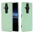 For Sony Xperia Pro-I Pure Color Liquid Silicone Phone Case(Green) - 1