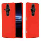 For Sony Xperia Pro-I Pure Color Liquid Silicone Phone Case(Red) - 1