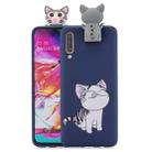 For Galaxy A7 (2018) / A750 Cartoon Shockproof TPU Protective Case with Holder(Cat) - 1