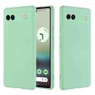 For Google Pixel 6a Pure Color Liquid Silicone Phone Case(Green) - 1