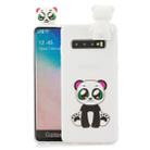 For Galaxy S10 Cartoon Shockproof TPU Protective Case with Holder(Panda) - 1