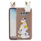 For Galaxy S10e Cartoon Shockproof TPU Protective Case with Holder(Hamsters) - 1