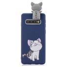 For Galaxy S10 Plus Cartoon Shockproof TPU Protective Case with Holder(Cat) - 2
