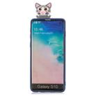For Galaxy S10 Plus Cartoon Shockproof TPU Protective Case with Holder(Cat) - 3