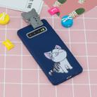 For Galaxy S10 Plus Cartoon Shockproof TPU Protective Case with Holder(Cat) - 6