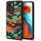 For Xiaomi Redmi Note 10 Pro China / Poco X3 GT Camouflage Clouds Embossed Skin Feel Silicone Shockproof Phone Case(Green Orange) - 1