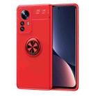 For Xiaomi 12 Pro Metal Ring Holder TPU Phone Case(Red) - 1