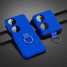 For Huawei P50 Pocket Ring Holder PC Phone Case(Blue) - 1