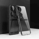 For Huawei P50 Pocket Electroplated Transparent Phone Case(Black) - 1