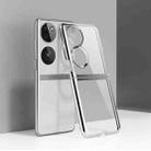 For Huawei P50 Pocket Electroplated Transparent Phone Case(Silver) - 1