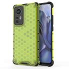 For Xiaomi 12 5G Shockproof Honeycomb PC + TPU Phone Case(Green) - 1