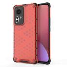 For Xiaomi 12 Pro Shockproof Honeycomb PC + TPU Phone Case(Red) - 1