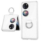 For Huawei P50 Pocket Ring Holder Transparent PC Phone Case(Glossy) - 1