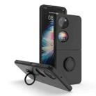 For Huawei P50 Pocket Ring Holder PC Phone Case(Black) - 1