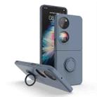 For Huawei P50 Pocket Ring Holder PC Phone Case(Grey) - 1