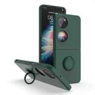 For Huawei P50 Pocket Ring Holder PC Phone Case(Army Green) - 1