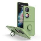 For Huawei P50 Pocket Ring Holder PC Phone Case(Green) - 1