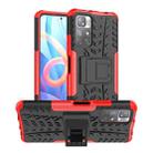 For Xiaomi Redmi Note 11 5G Tire Texture TPU + PC Phone Case(Red) - 1