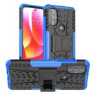 For Motorola Moto G Power 2022 Tire Texture TPU + PC Phone Case(Blue) - 1