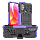 For Motorola Moto G Power 2022 Tire Texture TPU + PC Phone Case(Purple) - 1