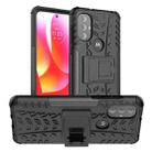 For Motorola Moto G Power 2022 Tire Texture TPU + PC Phone Case(Black) - 1