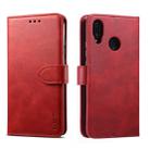 For Huawei P20 Lite GUSSIM Business Style Horizontal Flip Leather Case with Holder & Card Slots & Wallet(Red) - 1