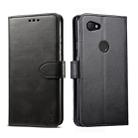 For Google Pixel 3a GUSSIM Business Style Horizontal Flip Leather Case with Holder & Card Slots & Wallet(Black) - 1