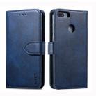 For Huawei P Smart GUSSIM Business Style Horizontal Flip Leather Case with Holder & Card Slots & Wallet(Blue) - 1