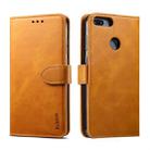 For Huawei P Smart GUSSIM Business Style Horizontal Flip Leather Case with Holder & Card Slots & Wallet(Khaki) - 1